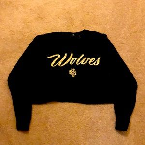 Darc Sport, Womens Medium, Black, Croppes Top, Long Sleeve